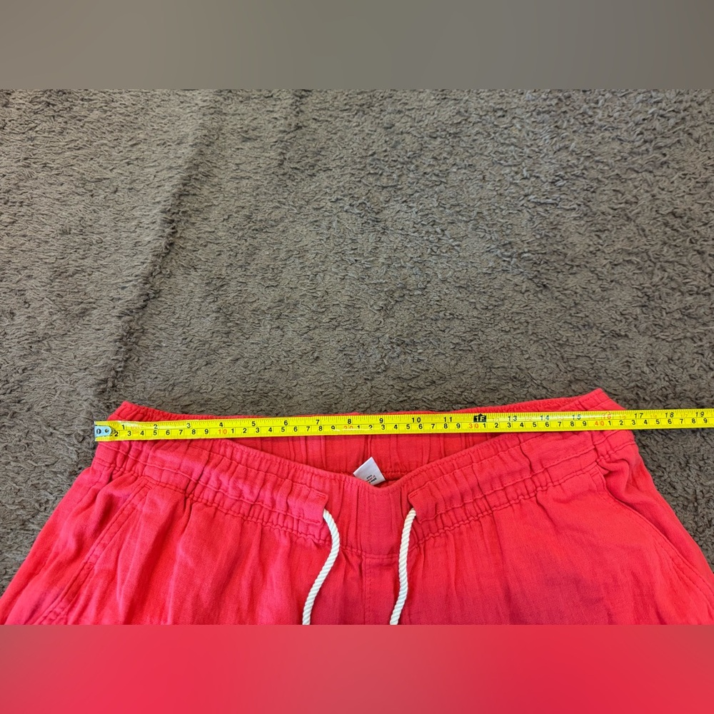 2 FOR $20 Old Navy Bright Orange Crop Pants Elastic Waist High Rise Casual L - Picture 4 of 8
